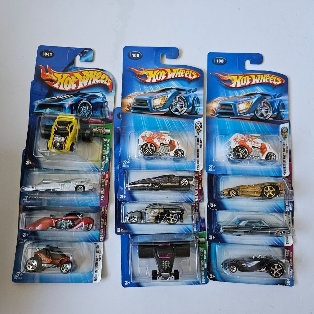 Hot Wheels Toy Car Lot of 12 2004 First Editions